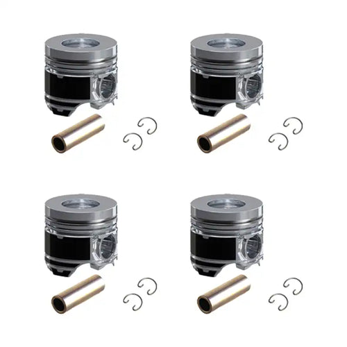Piston 4 Units 1 Set For Komatsu Mobile Excavator PW75-1 PW75R-2 Yanmar Engine 4TNE98 Komatsu Engine 4D98E - Engine Parts > Crankshafts & Connecting Rod Components > Piston from MyMROmarts