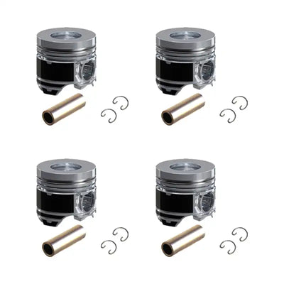 Piston 4 Units 1 Set For Komatsu Mobile Excavator PW75-1 PW75R-2 Yanmar Engine 4TNE98 Komatsu Engine 4D98E - Engine Parts > Crankshafts & Connecting Rod Components > Piston from MyMROmarts