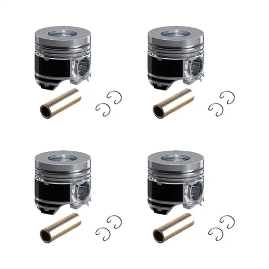 Piston 4 Units 1 Set For Komatsu Mobile Excavator PW75-1 PW75R-2 Yanmar Engine 4TNE98 Komatsu Engine 4D98E - Engine Parts > Crankshafts & Connecting Rod Components > Piston from MyMROmarts
