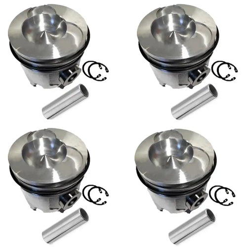 Piston 4 Units 1 Set For Komatsu Skid Steer SK09J-2 Yanmar Engine 4TNE98 Komatsu Engine 4D98E - Engine Parts > Crankshafts & Connecting Rod Components > Piston from MyMROmarts