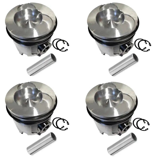 Piston 4 Units 1 Set For Komatsu Skid Steer SK09J-2 Yanmar Engine 4TNE98 Komatsu Engine 4D98E - Engine Parts > Crankshafts & Connecting Rod Components > Piston from MyMROmarts