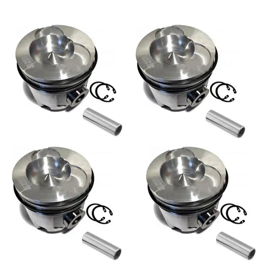 Piston 4 Units 1 Set For Hyundai Mini Excavator R80-CR-9 Yanmar Engine 4TNE98 Komatsu Engine 4D98E - Engine Parts > Crankshafts & Connecting Rod Components > Piston from MyMROmarts