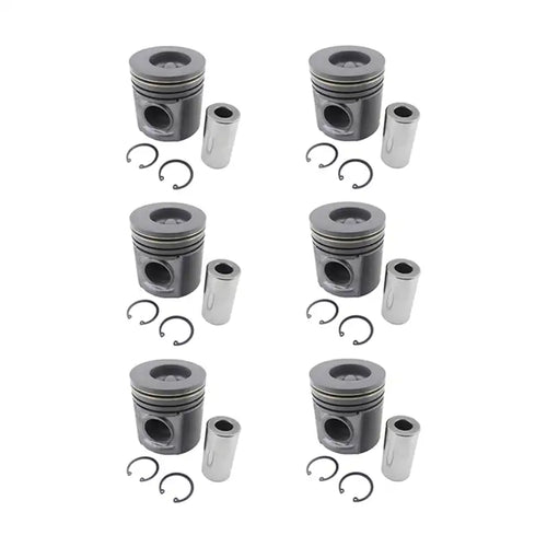 Piston Kit 34494-10011 34394-20011 For Mitsubishi S6K S6KT Caterpillar Excavator E320 E320C 6 units 1 set - Engine Parts > Crankshafts & Connecting Rod Components > Piston from MyMROmarts