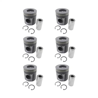 Piston Kit 34494-10011 34394-20011 For Mitsubishi S6K S6KT Caterpillar Excavator E320 E320C 6 units 1 set - Engine Parts > Crankshafts & Connecting Rod Components > Piston from MyMROmarts