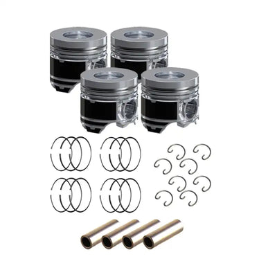 Piston Kit With Ring Set YM129902-22080 YM129903-22050 for Komatsu Backhoe WB70A-1 Yanmar Engine 4TNE98 Komatsu Engine 4D98E - Engine Parts > Crankshafts & Connecting Rod Components > Piston Ring from MyMROmarts