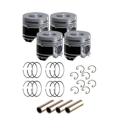 Piston Kit With Ring Set YM129902-22080 YM129903-22050 for Komatsu Backhoe WB70A-1 Yanmar Engine 4TNE98 Komatsu Engine 4D98E - Engine Parts > Crankshafts & Connecting Rod Components > Piston Ring from MyMROmarts