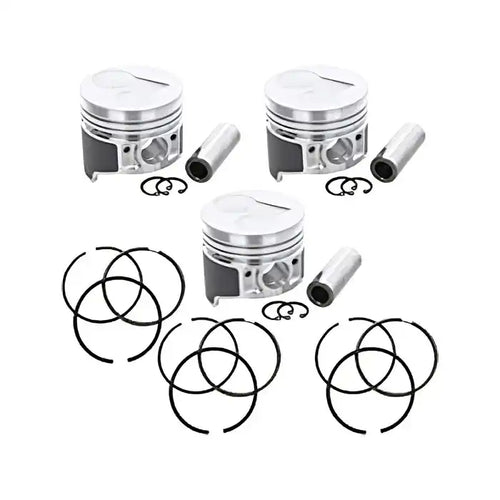 Piston and Piston Ring Set STD 78mm for Kubota D1105 Engine B2910HSD B7800HSD B3030HSD F3680 KX71 KX71H Tractor - Engine Parts > Crankshafts & Connecting Rod Components > Piston from MyMROmarts