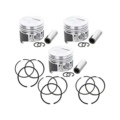 Piston and Piston Ring Set STD 78mm for Kubota D1105 Engine B2910HSD B7800HSD B3030HSD F3680 KX71 KX71H Tractor - Engine Parts > Crankshafts & Connecting Rod Components > Piston from MyMROmarts