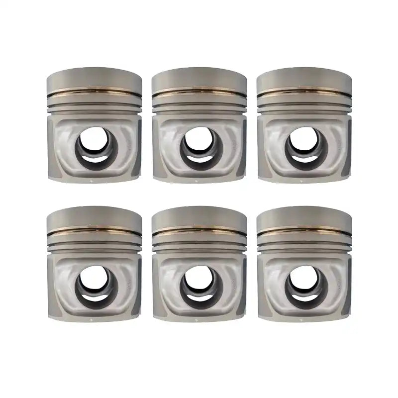 Load image into Gallery viewer, 6 Pistons 130602-00637 for Doosan DB58TI Engine - Engine Parts &gt; Crankshafts &amp; Connecting Rod Components &gt; Piston from MyMROmarts
