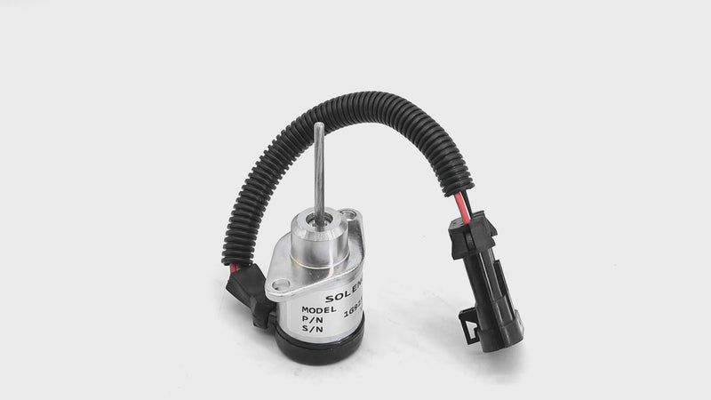 Load and play video in Gallery viewer, Stop Solenoid Bobcat 6691313 6691498 Kubota 1G925-60011 Woodward 1503ES-12A5UC4S For Bobcat E32 E50 Excavators S130 T110 Skid Steer Loaders Kubota B1700D B2100D Tractors D1105 D1305 Engines
