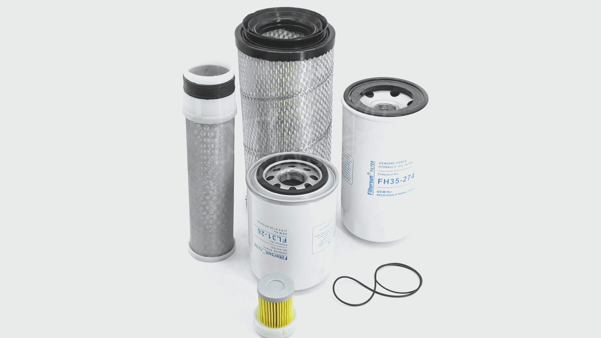 Maintenance Filter Kit HH150-32430 K1211-82320 12581-43012 HHK20-36990 for Kubota BX Series Sub-Compact Tractor BX23S BX1880 BX2380