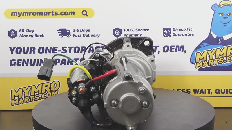 Video laden en afspelen in de galerijviewer, Startmotor 600-813-4421 voor Komatsu graafmachine PC120-6 PC100-6 PC200-5 PC210-6 PC220-6 Motor 6D95 
