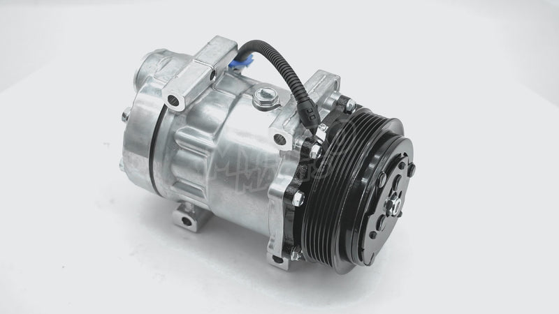 Load and play video in Gallery viewer, A/C Compressor ABP-N83-304543 for Freightliner Columbia Truck w/ Mercedes Benz OM460LA Engine 2006
