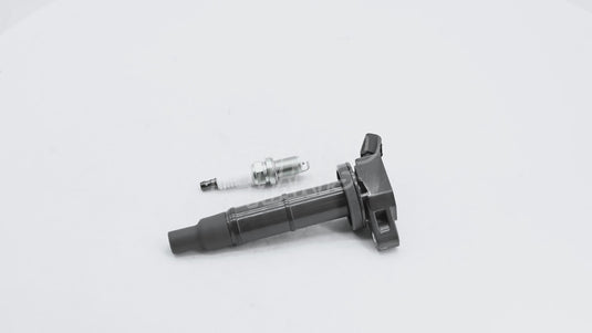 4PCS Ignition Coil Packs UF333 & 4PCS Double Iridium Spark Plug 7092 Compatible with 2001-2012 Toyota Camry Corolla RAV4 Solara Matrix Highlander Lexus HS250h Scion xB TC C1330