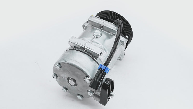 Laden und spielen Sie Video in Galerie -Viewer, A/C Compressor with Clutch 60-02144NA CO-4759C for Kenworth &amp; Peterbilt Models C500 K100E K270 K300 K370 T170 T300 T270 T370 T400 T800 T2000 T600A W900 Replace 4042 4432 4759
