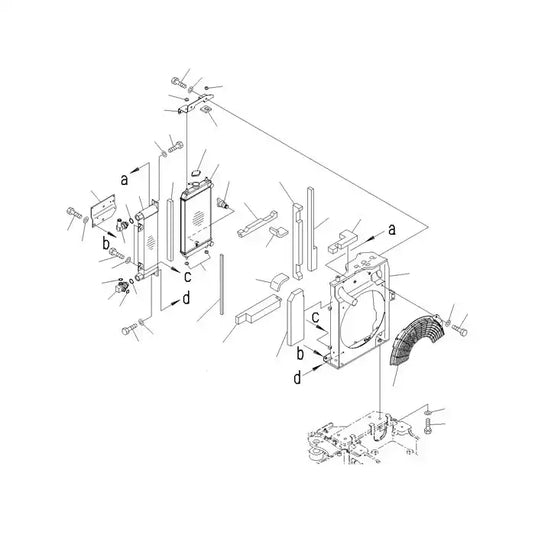 Engine Radiator 22K-03-21111 for Komatsu Excavator PC20MR PC22MR PC26MR from MyMROmarts