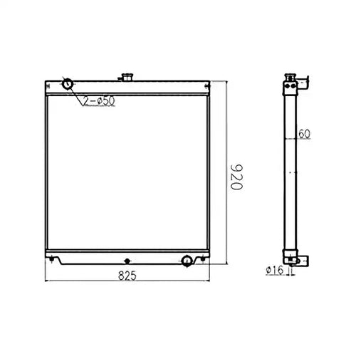 Engine Radiator 4467355 for Hitachi Excavator ZAX180W ZAX160LC from MyMROmarts
