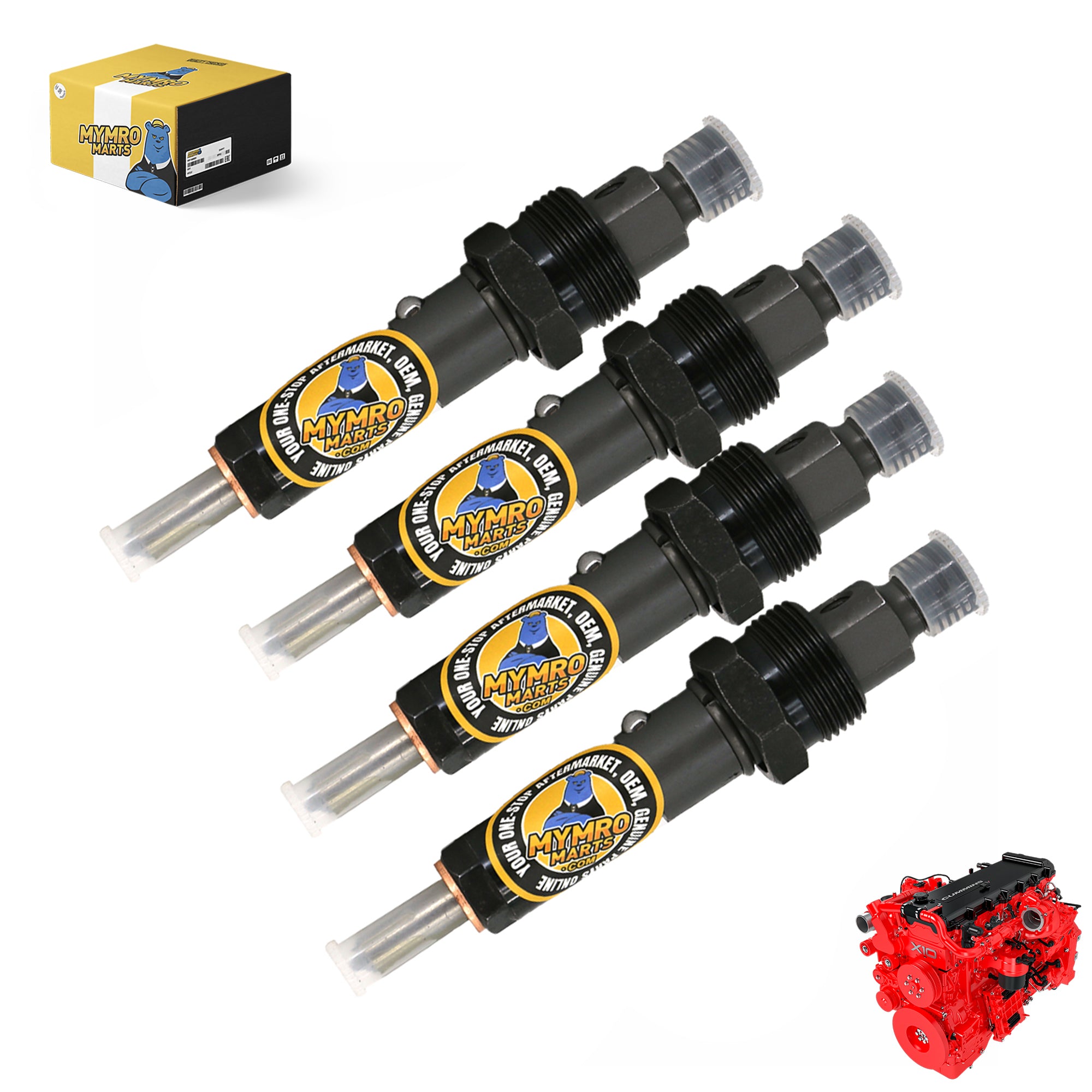 High Performance 4 Pcs Fuel Injectors 3802338 for Cummins 4BT Engine
