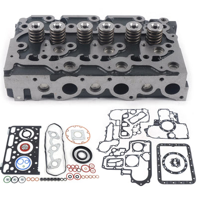 D1503 Complete Cylinder Head & Full Gasket Kit for Kubota KX91-3 U35 Excavator, 1A013-03043 |16487-03045 |1A013-03044 from MyMROmarts