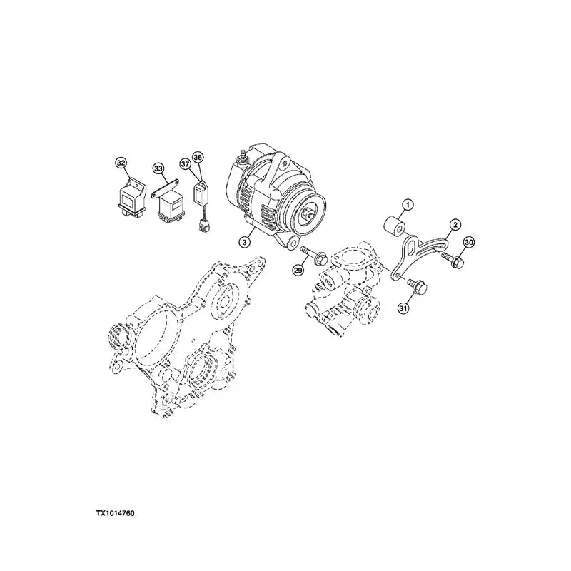 Indlæs billede i Gallery Viewer, Safe Relay AT318151 for John Deere Compact Excavator 17D 27D 35D 50D 17G 26G 12V - Electrical Parts &gt; Electronic Control System &gt; Relays from MyMROmarts
