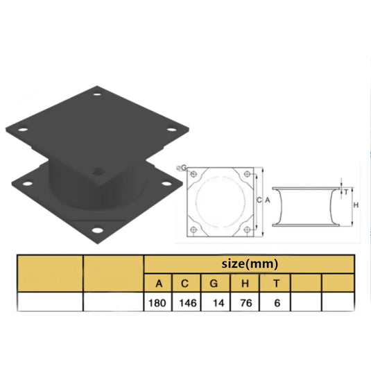 Shock Absorber Rubber Vibration Mount 35801187 4700801187 for Dynapac CA35 CA250 CA270 CA280 SCA250 from MyMROmarts