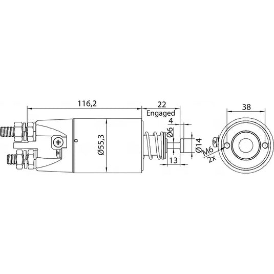 24V Starter Solenoid Switch M371XB4171 for Mitsubishi from MyMROmarts