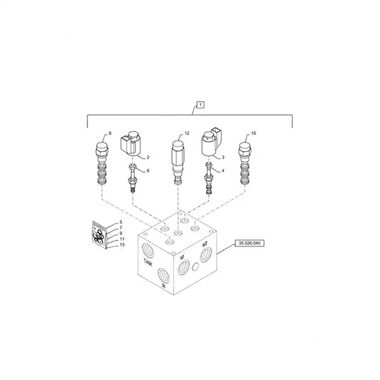 Solenoid Valve 8605066 for CASE Loader 521D 521E 521F 521G Grader 845 865 from MyMROmarts