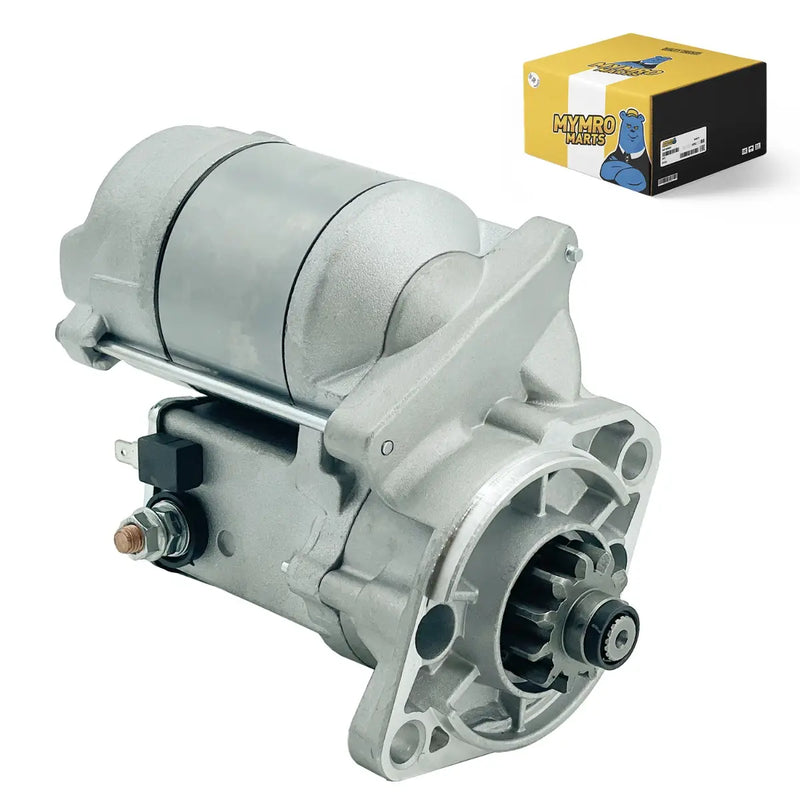 Load image into Gallery viewer, Starter Motor 6636421 AM100807 119620-77011 for Bobcat 56 Excavator John Deere 430 455 F925 F932 F935 755 756 Tractors Mustang 920 Loader w/ Yanmar 3TNE74 3T72 3TNA72 Diesel Engines 12V 11T from MyMROmarts
