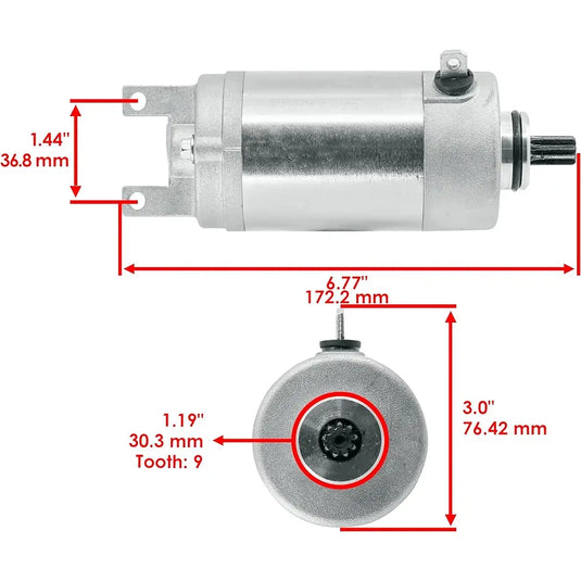 Starter Motor 18755 for Yamaha Breeze 125 YFA1 1989-2004 Yamaha YFM125 Grizzly 2004-2013 - Electrical Parts > Starter Motor from MyMROmarts