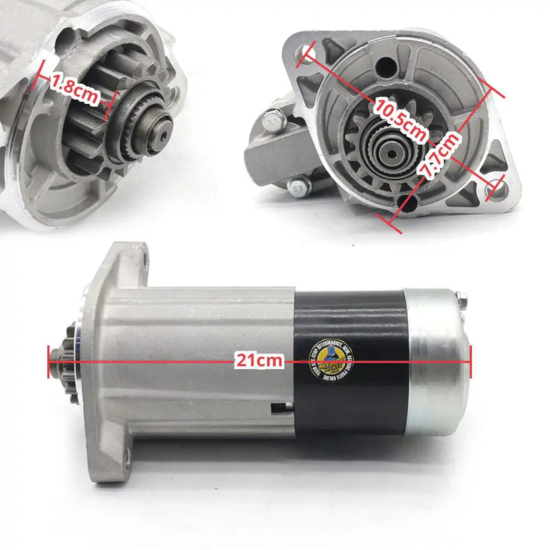 Afbeelding laden in Galerijviewer, Starter Motor 30L66-10600 30L66-10500 M1T68381 for Case Excavator CX17B Mitsubishi L3E-W231KBS Engine from MyMROmarts
