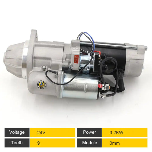 Starter Motor 600-813-3130 0-23000-2542 For Komatsu Crawler D20 D20A D20S Engine 4D95 from MyMROmarts