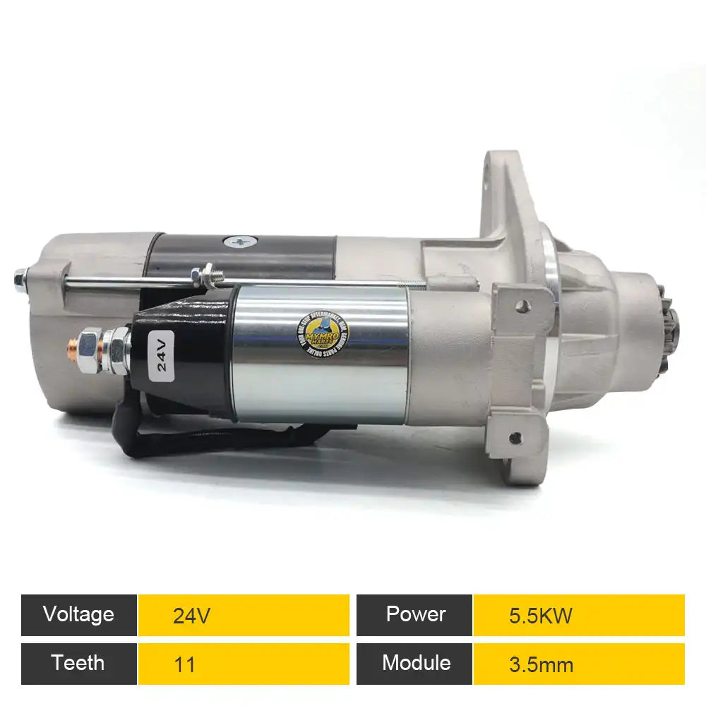 Startmotor 24V 11 tanden M9T60171 voor Kato graafmachine HD1403 Mitsubishi 6D24 