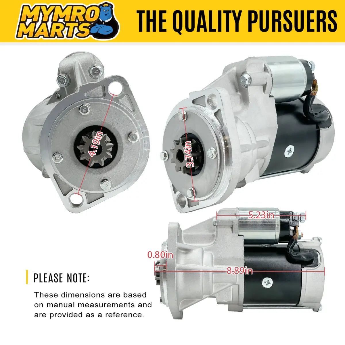 Starter Motor S14-102 129940-77010 For Hitachi ZX60USB-3F ZX65USB-3F Excavators