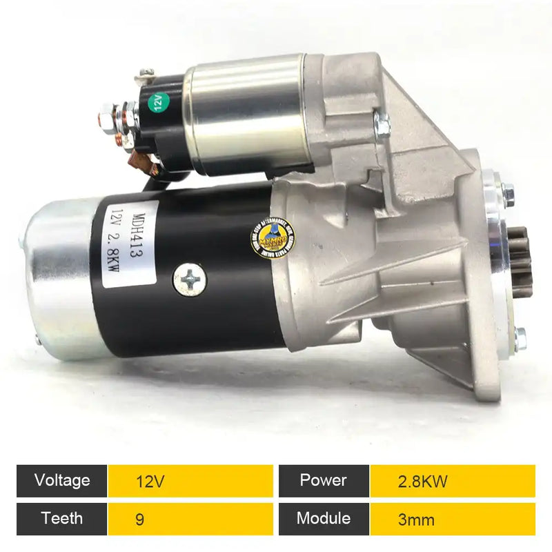 Afbeelding laden in Galerijviewer, Starter Motor S24-03 S24-13 S25-120 for ISUZU 4BC2 4BD1 4BA1 for KOBELCO SK60 - Electrical Parts &gt; Starter Motor from MyMROmarts
