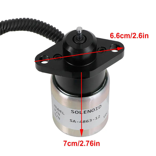 12V Stop Solenoid 0175-12A5C9S SA-4863-12 for Kubota Woodward Engine from MyMROmarts