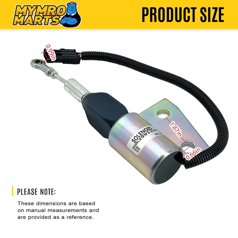 Load image into Gallery viewer, 12V Stop Solenoid 3991167 SA-4941-12 For Cummins 4BT Hyundai R130 R170 from MyMROmarts

