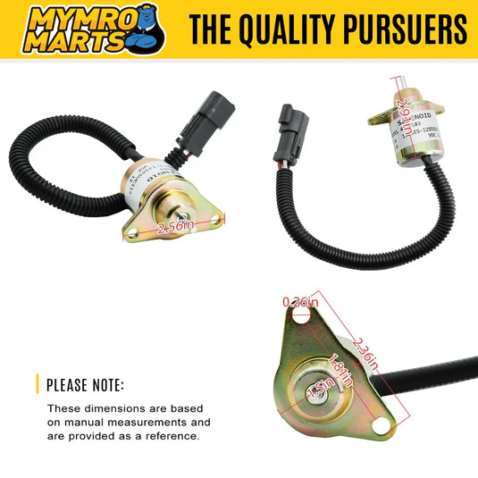 Stop Solenoid 41-4306 for Thermo King KD MD RD SL SLX Spectrum TD TK TS URD Series Refrigeration Units Yanmar 366 374 388 395 482 486 Engines from MyMROmarts