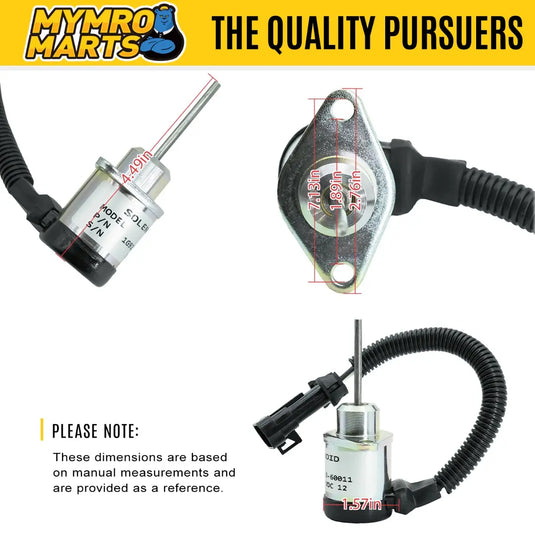 Stop Solenoid Bobcat 6691313 6691498 Kubota 1G925-60011 Woodward 1503ES-12A5UC4S For Bobcat E32 E50 Excavators S130 T110 Skid Steer Loaders Kubota B1700D B2100D Tractors D1105 D1305 Engines from MyMROmarts