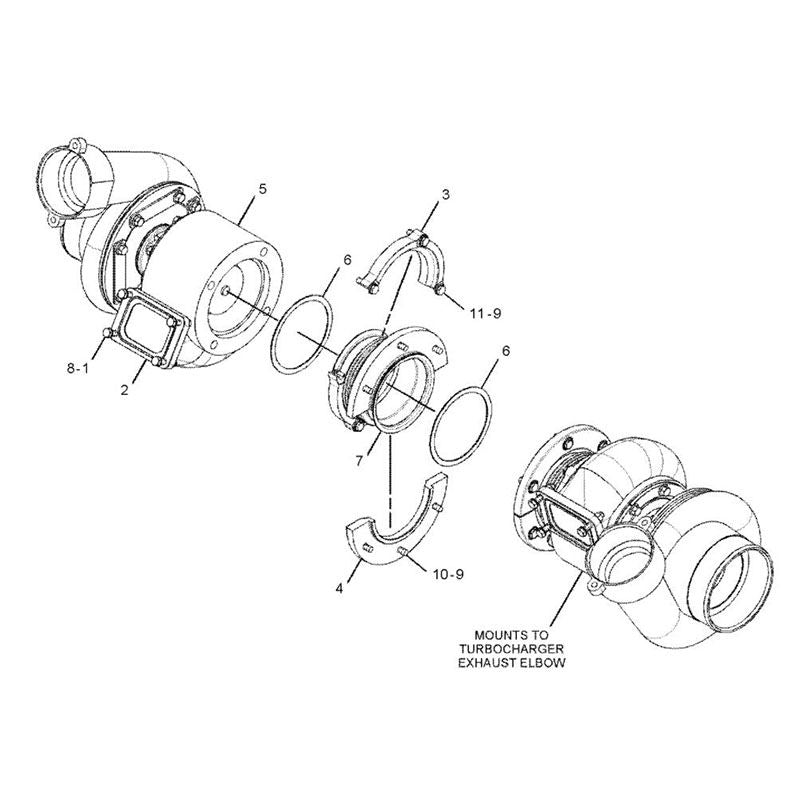 Load image into Gallery viewer, Turbocharger 3795319 for Caterpillar CAT Marine Engine 3512B - Engine Parts &gt; Air Intake and Exhaust System &gt; Turbocharger from MyMROmarts
