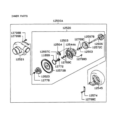 Turbo T04E73 Turbocharger VAME078660 For Kobelco SK290LC SK330LC from MyMROmarts