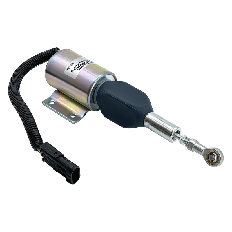 Load image into Gallery viewer, Fuel Shutoff Solenoid RE516083 for John Deere 120 160LC 200LC 230LC 230LCR 270LC 624H TC62H 624HLL 670C 670CH 672CH from MyMROmarts
