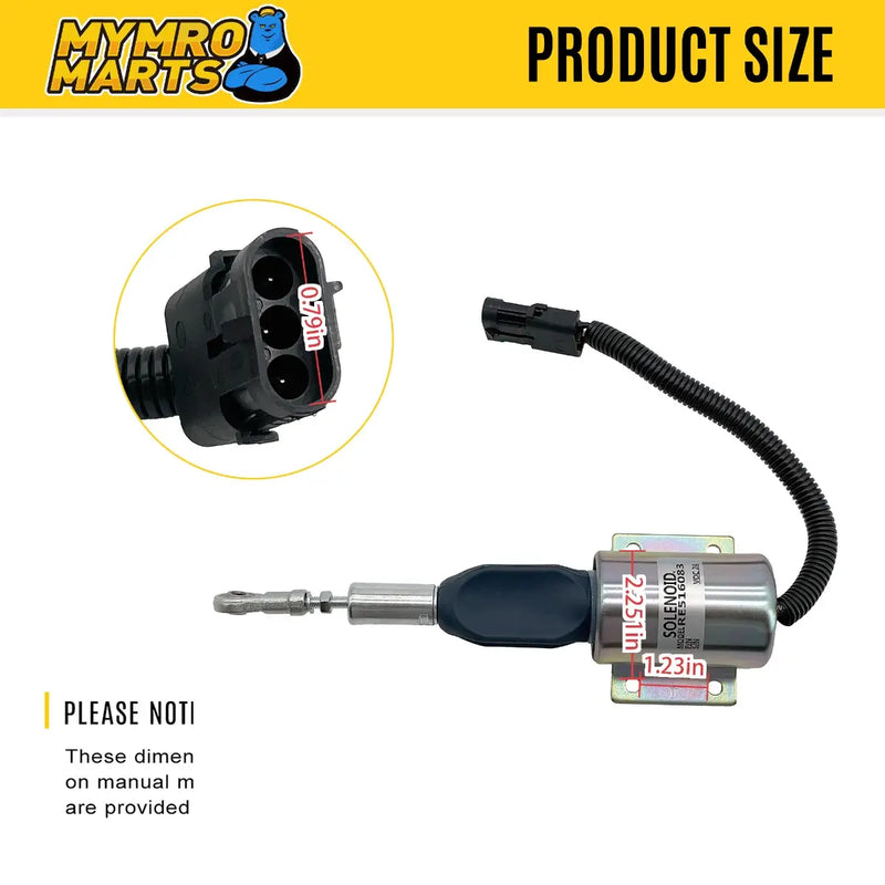 Load image into Gallery viewer, Fuel Shutoff Solenoid RE516083 for John Deere 120 160LC 200LC 230LC 230LCR 270LC 624H TC62H 624HLL 670C 670CH 672CH from MyMROmarts
