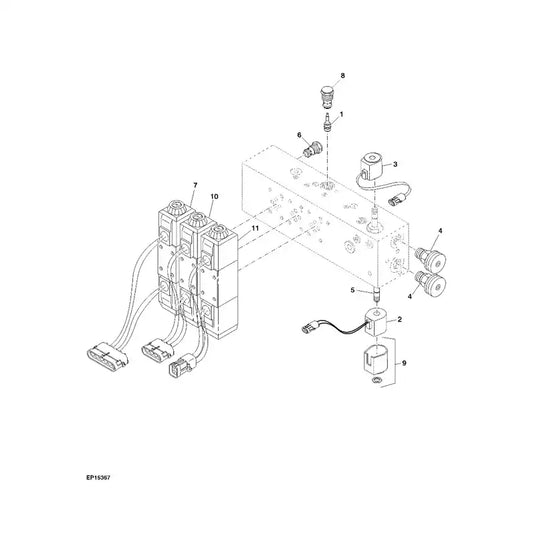 Valve Assembly AN202068 for John Deere Cotton Picker 7450 7455 9935 9976 9986 Harvester 3955 3975 from MyMROmarts