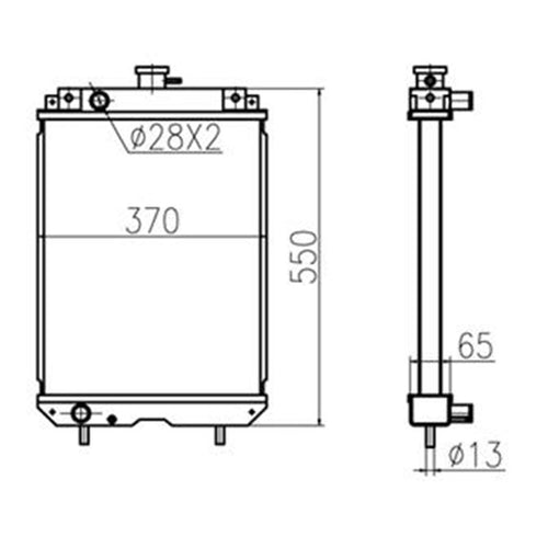 Water Tank Engine Radiator 4429663 for Hitachi ZAX30UR Excavator - Engine Parts > Cooling System > Engine Radiator from MyMROmarts
