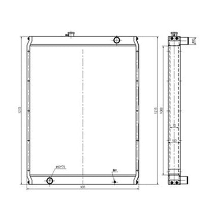 Water Tank Engine Radiator for KATO Excavator HD1430 - Engine Parts > Cooling System > Engine Radiator from MyMROmarts