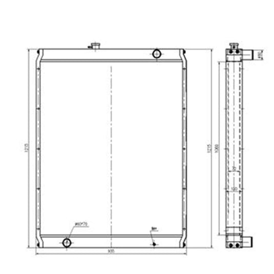 Water Tank Engine Radiator for KATO Excavator HD1430 - Engine Parts > Cooling System > Engine Radiator from MyMROmarts