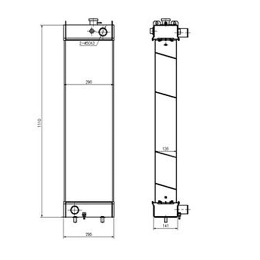 Water Tank Engine Radiator LQ05P00041S010 for Kobelco Excavator SK250-8 SK260LC-8 - Engine Parts > Cooling System > Engine Radiator from MyMROmarts