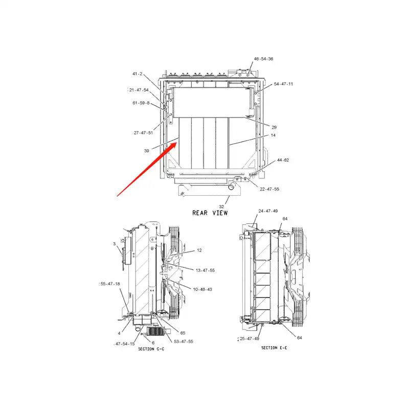 Chargez l&#39;image dans la visionneuse de la galerie, Engine Water Radiator Core 3347697 191-5360 1896651 3347677 for Caterpillar CAT 950B 950GII 962GII from MyMROmarts
