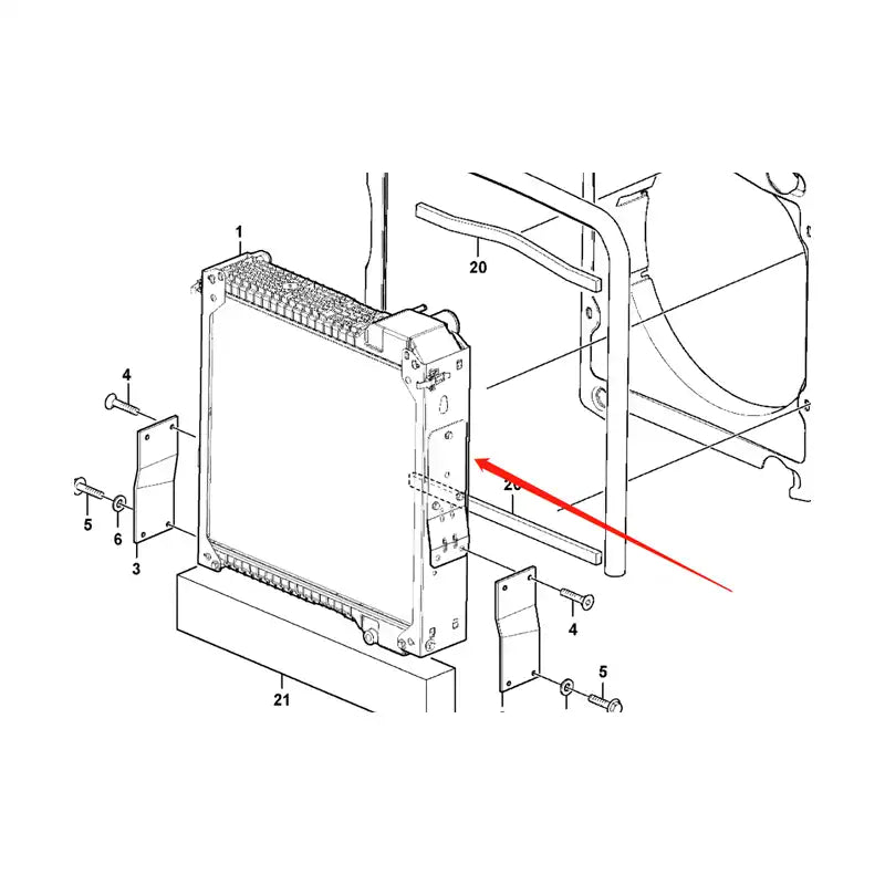 Load image into Gallery viewer, Engine Water Radiator Core for Volvo Loader BL60 BL60B BL61 BL61B BL70 BL71 BL71B from MyMROmarts
