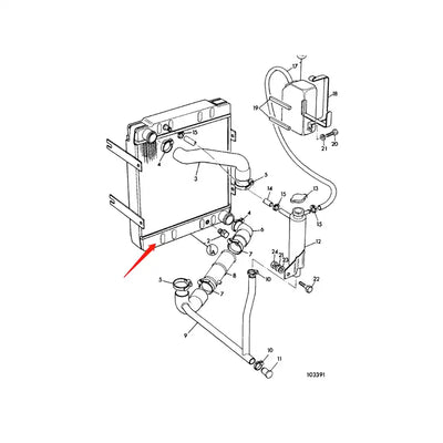 Engine Water Radiator Core 923/02900 for JCB 3CX from MyMROmarts